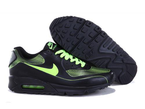 Nike Air Max 90 Men Black Green Running Shoes Online